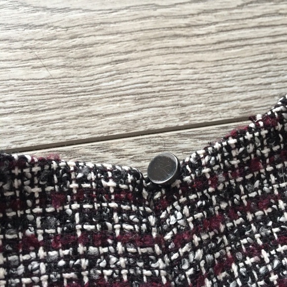 Banana Republic Women's Jumper Dress Tweed Sleeveless Lined Burgundy Size 6 NWT - Picture 10 of 16